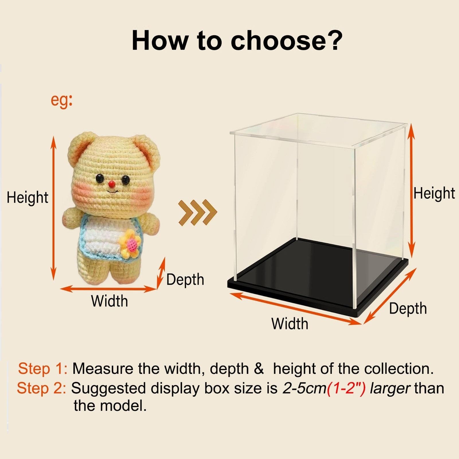 Amazon.co.jp: コレクションケース アクリル 大型で背の高い透明